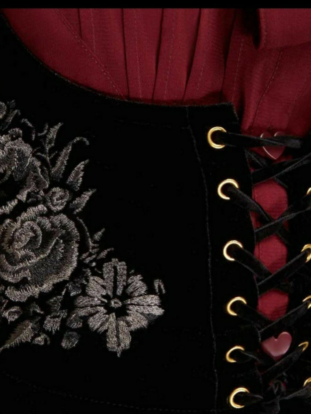 Killstar Black Velvet Corset-Style Tank - Picture 4 of 4